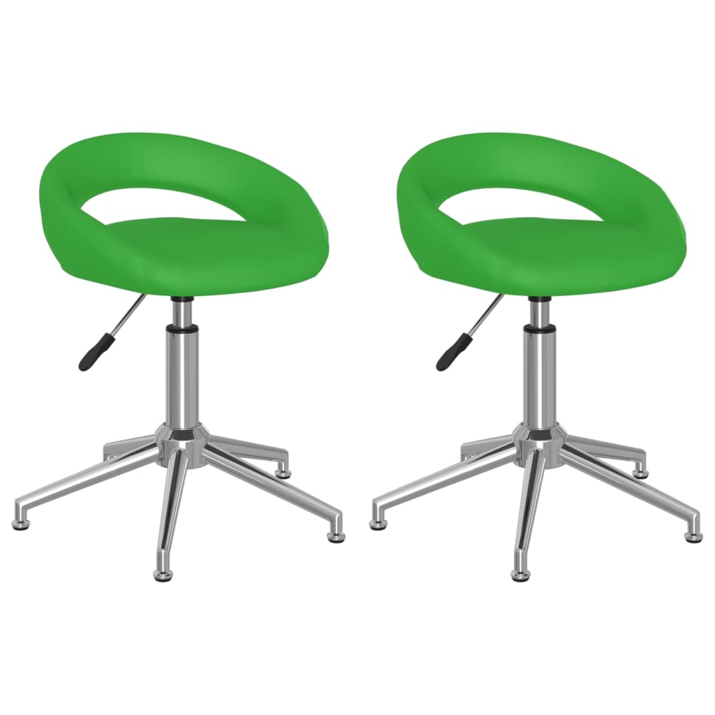 Chaises de salle à manger pivotantes 2 pcs en cuir artificiel couleur crème