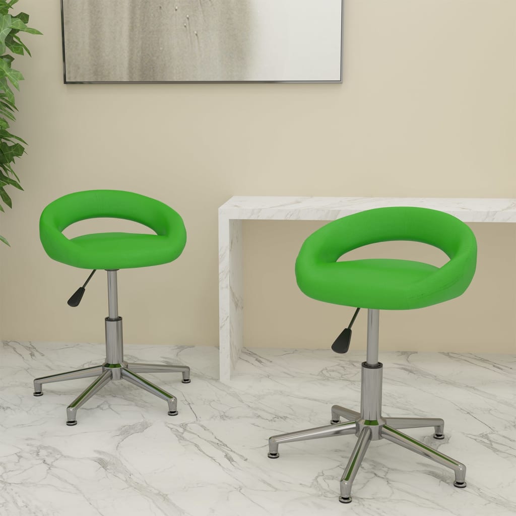 Chaises de salle à manger pivotantes 2 pcs en cuir artificiel couleur crème