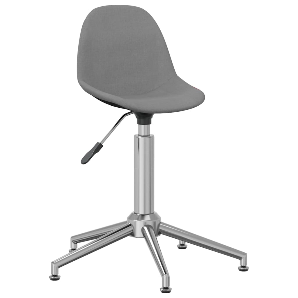 Chaise de bureau pivotante tissu gris clair