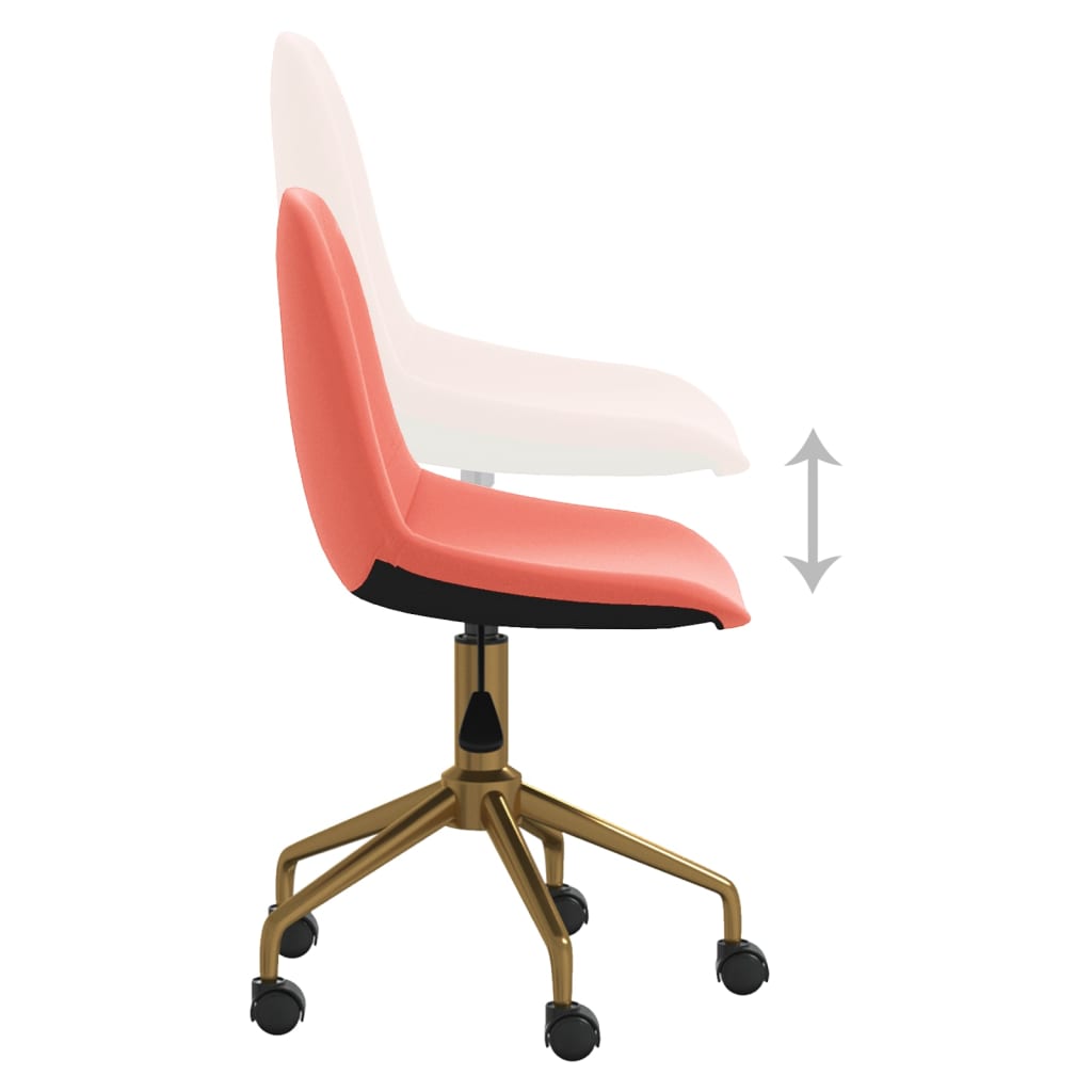 Chaises de salle à manger pivotantes 2 pcs velours rose