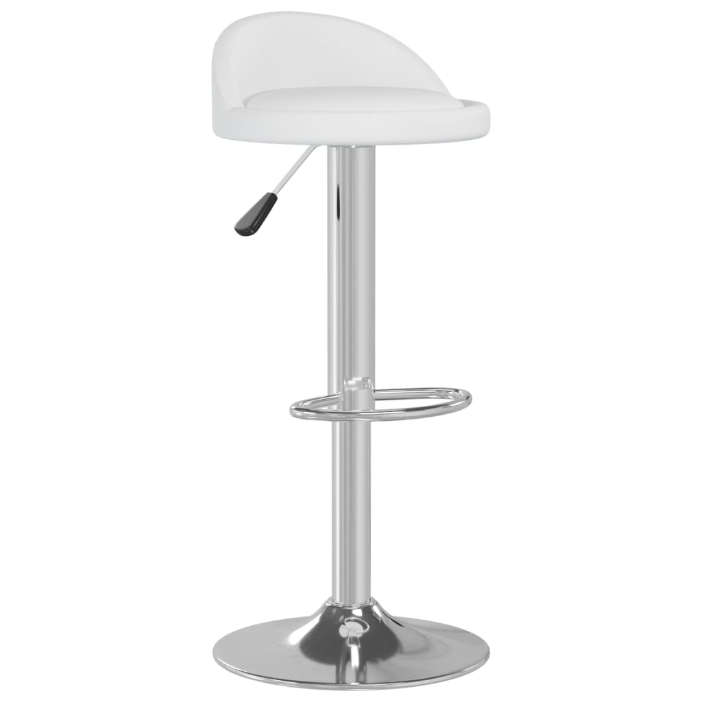 Chaises de bar 2 pcs cuir artificiel blanc