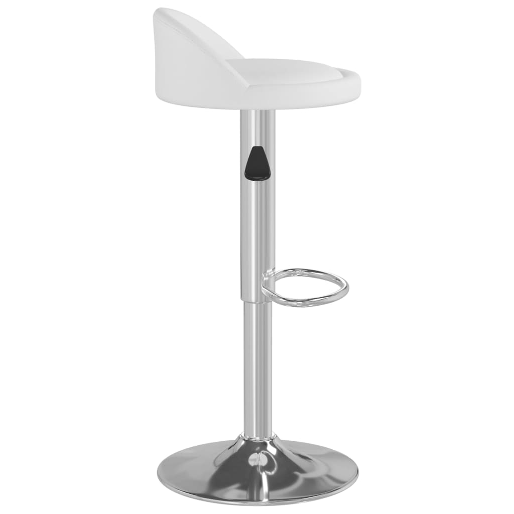 Chaises de bar 2 pcs cuir artificiel blanc