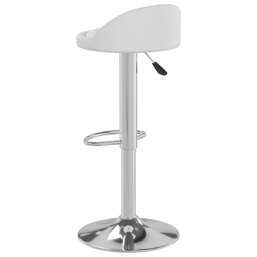 Chaises de bar 2 pcs cuir artificiel blanc