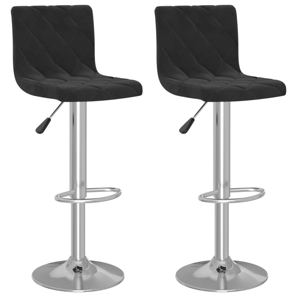 Tabourets de bar 2 pcs velours