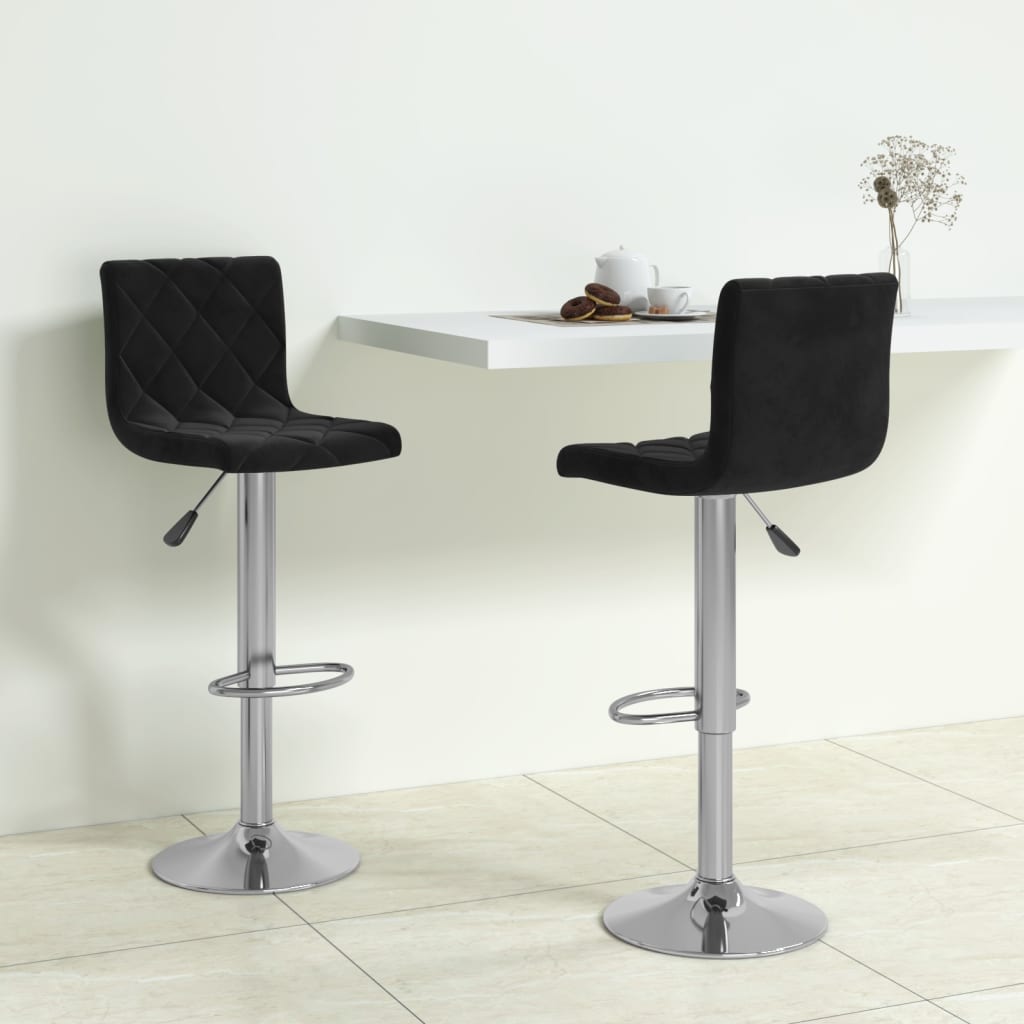 Tabourets de bar 2 pcs velours