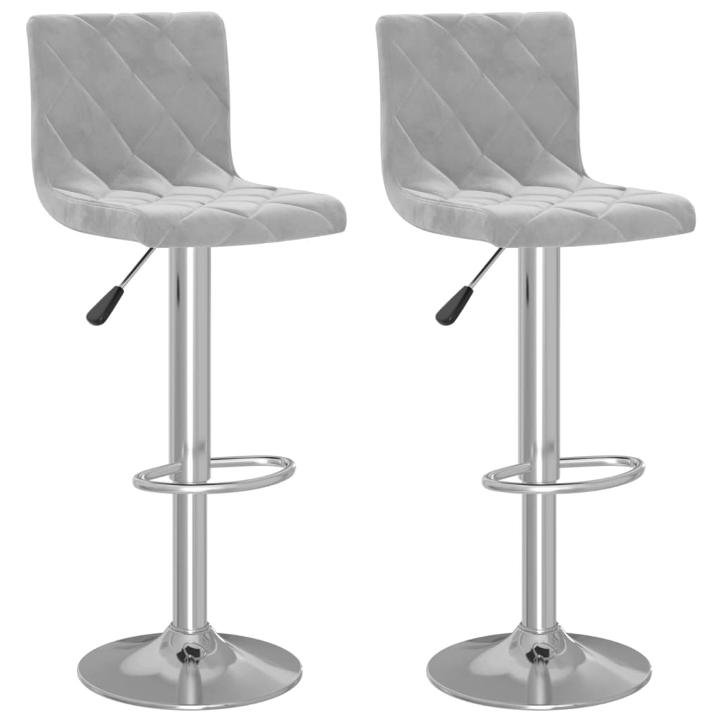 Tabourets de bar 2 pcs velours