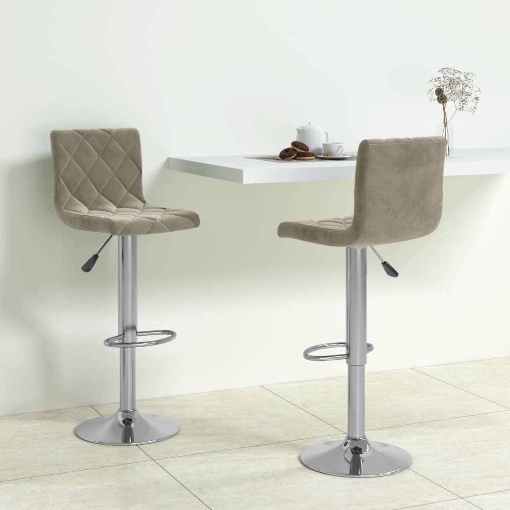 Tabourets de bar 2 pcs velours