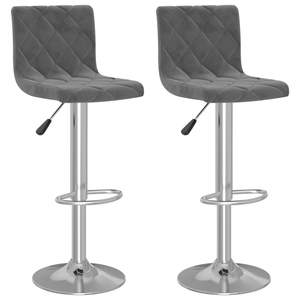 Tabourets de bar 2 pcs velours