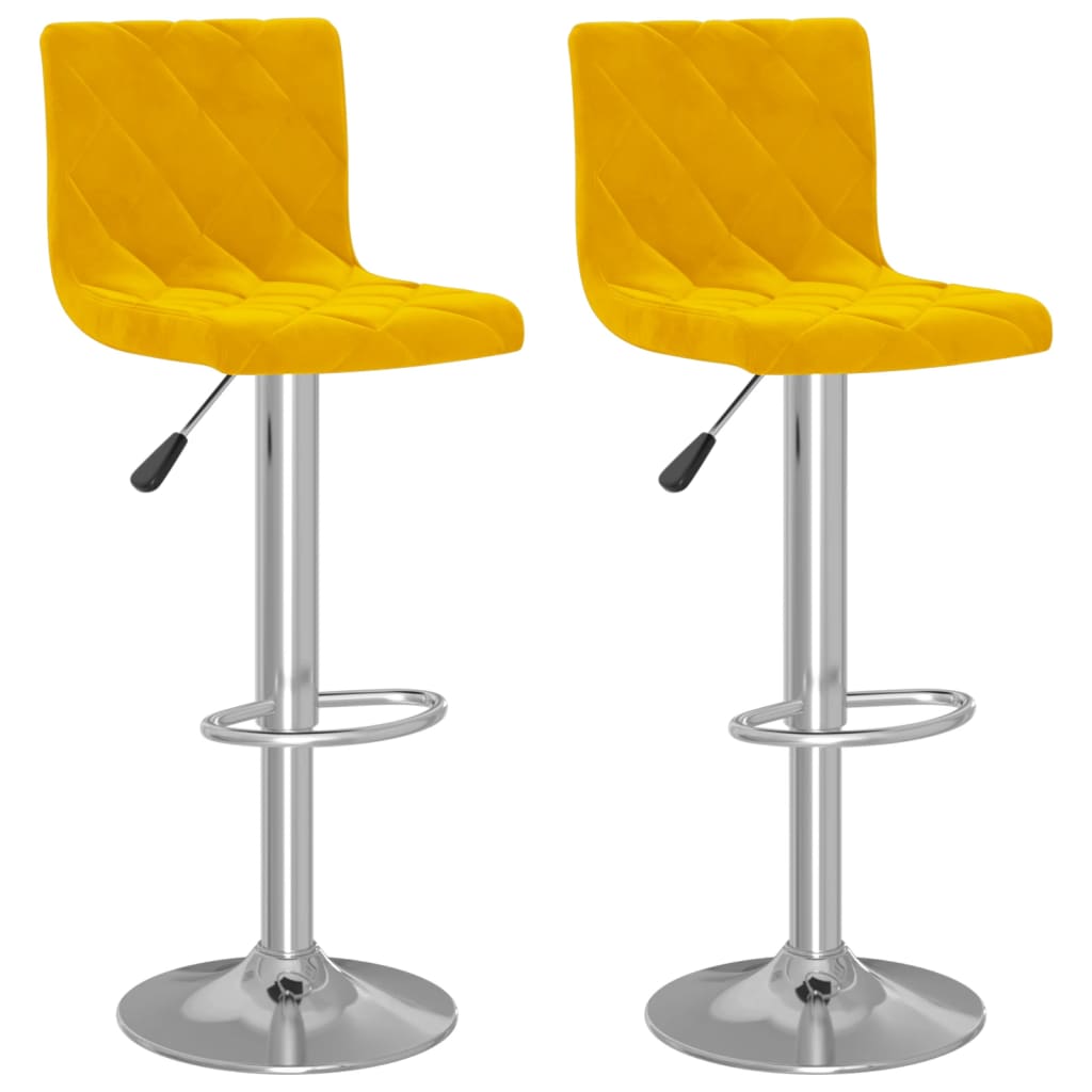 Tabourets de bar 2 pcs velours