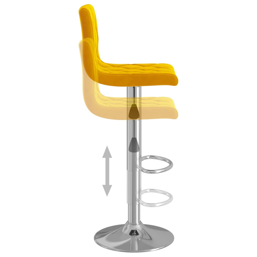 Tabourets de bar 2 pcs velours