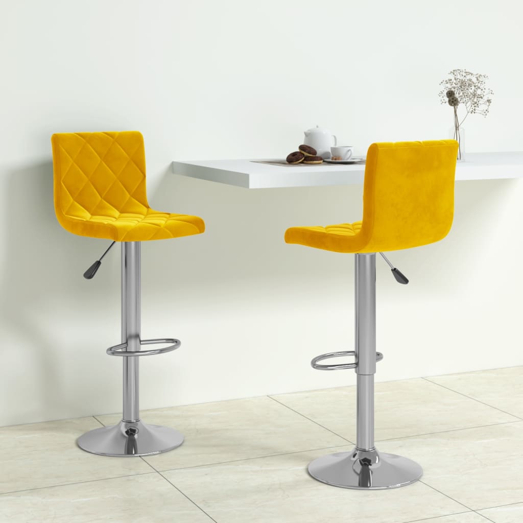 Tabourets de bar 2 pcs velours