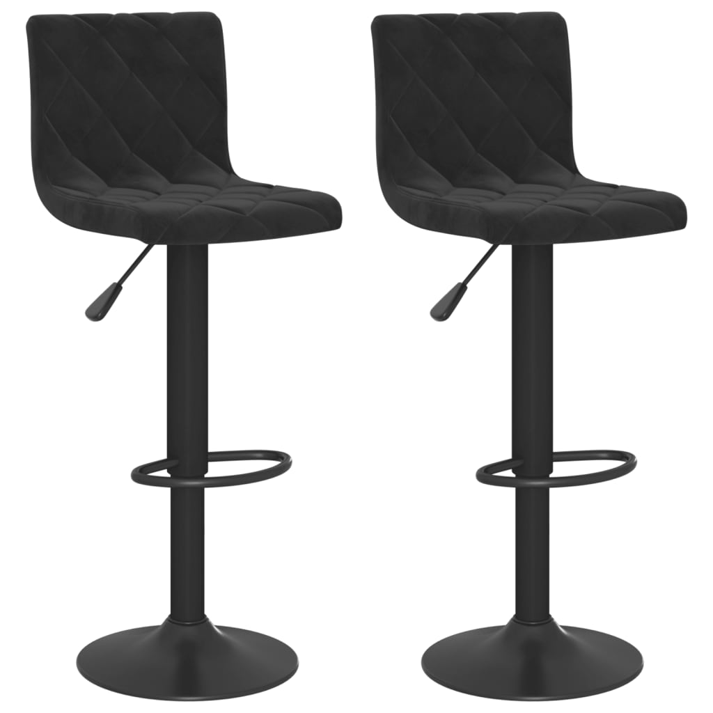 Tabourets de bar 2 pcs velours