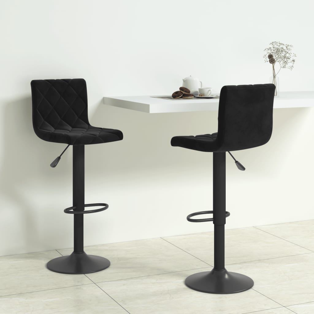 Tabourets de bar 2 pcs velours