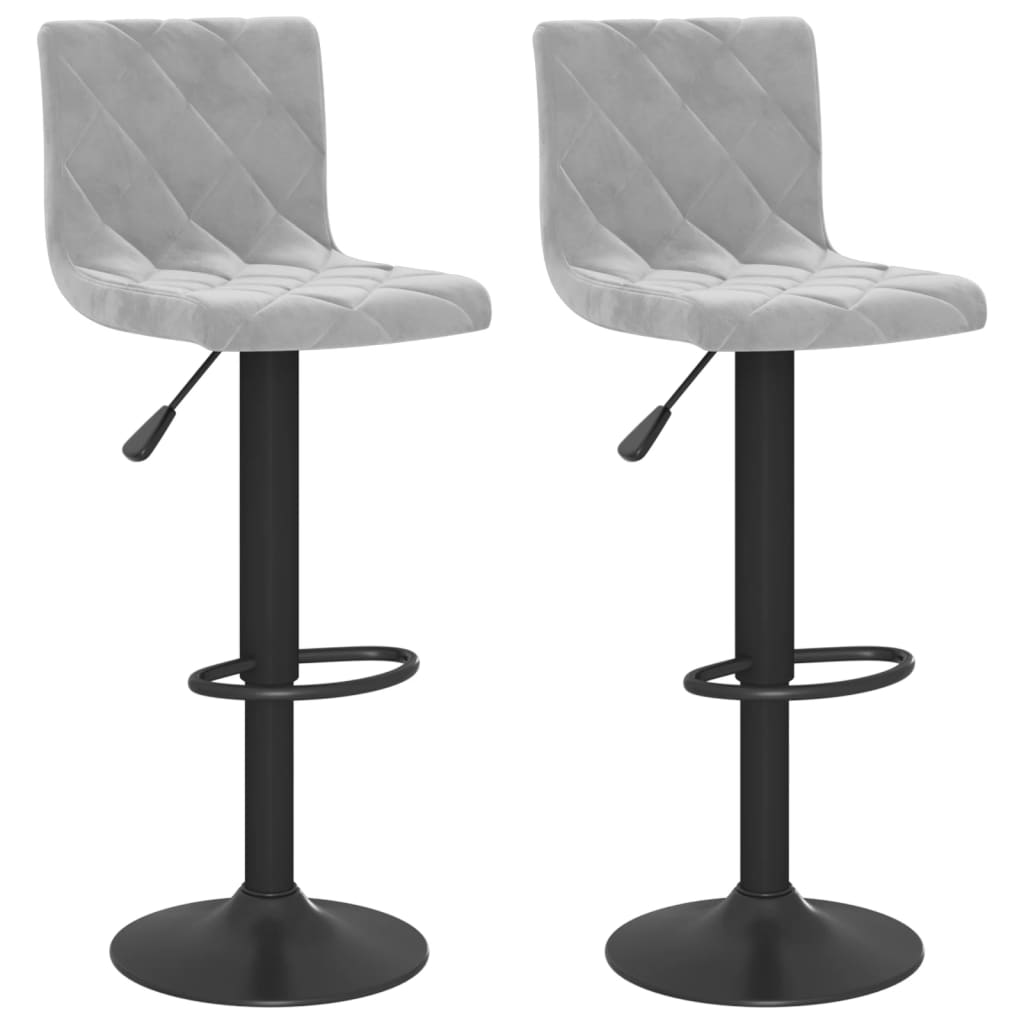 Tabourets de bar 2 pcs velours