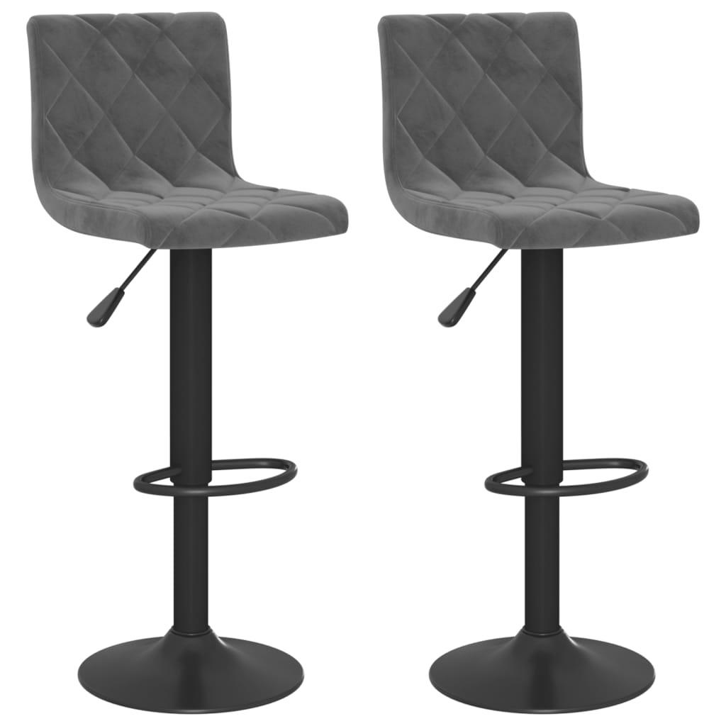 Tabourets de bar 2 pcs velours