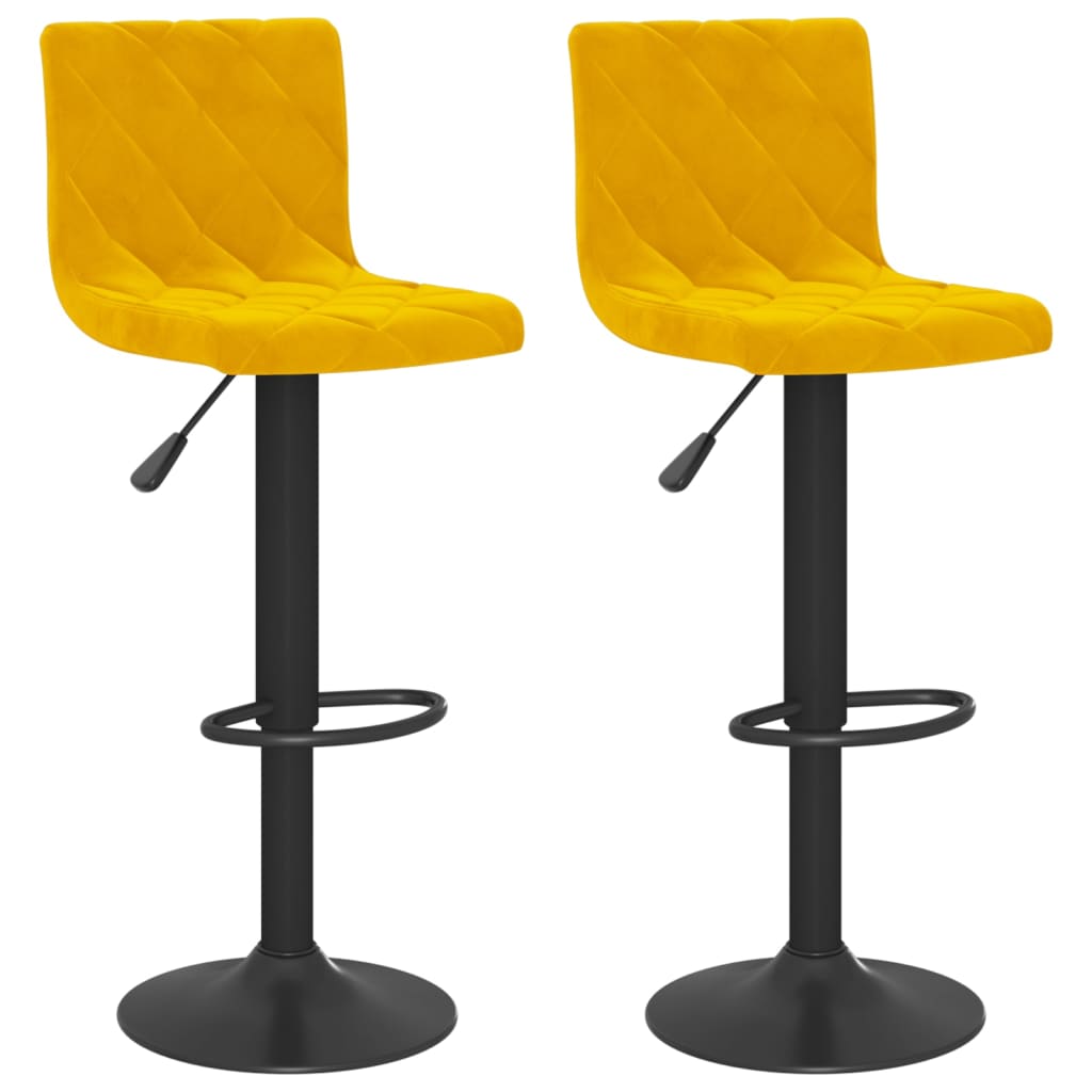 Tabourets de bar 2 pcs velours