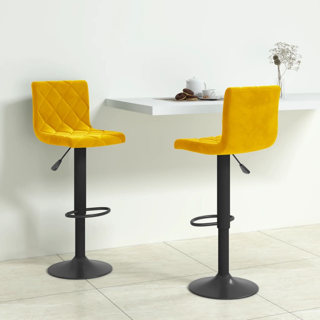 Tabourets de bar 2 pcs velours