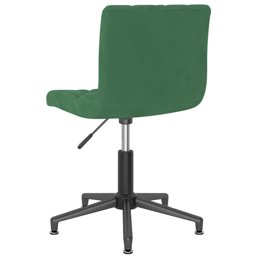 Chaises de salle à manger pivotantes 2 pcs velours vert clair