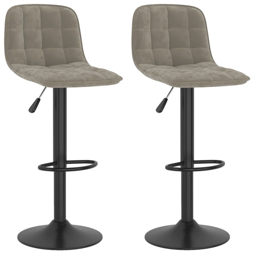 Tabourets de bar 2 pcs velours