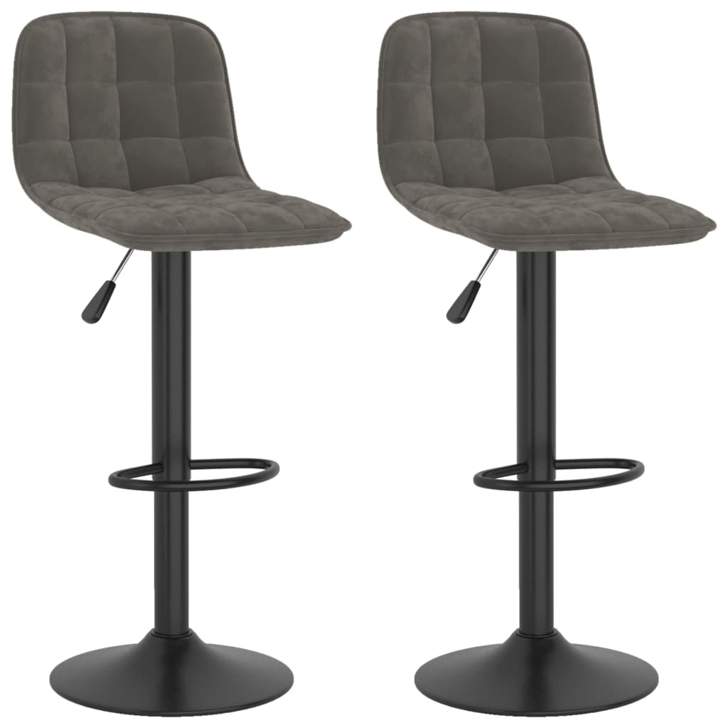 Tabourets de bar 2 pcs velours