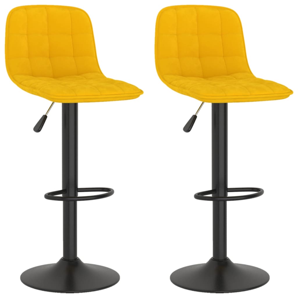 Tabourets de bar 2 pcs velours