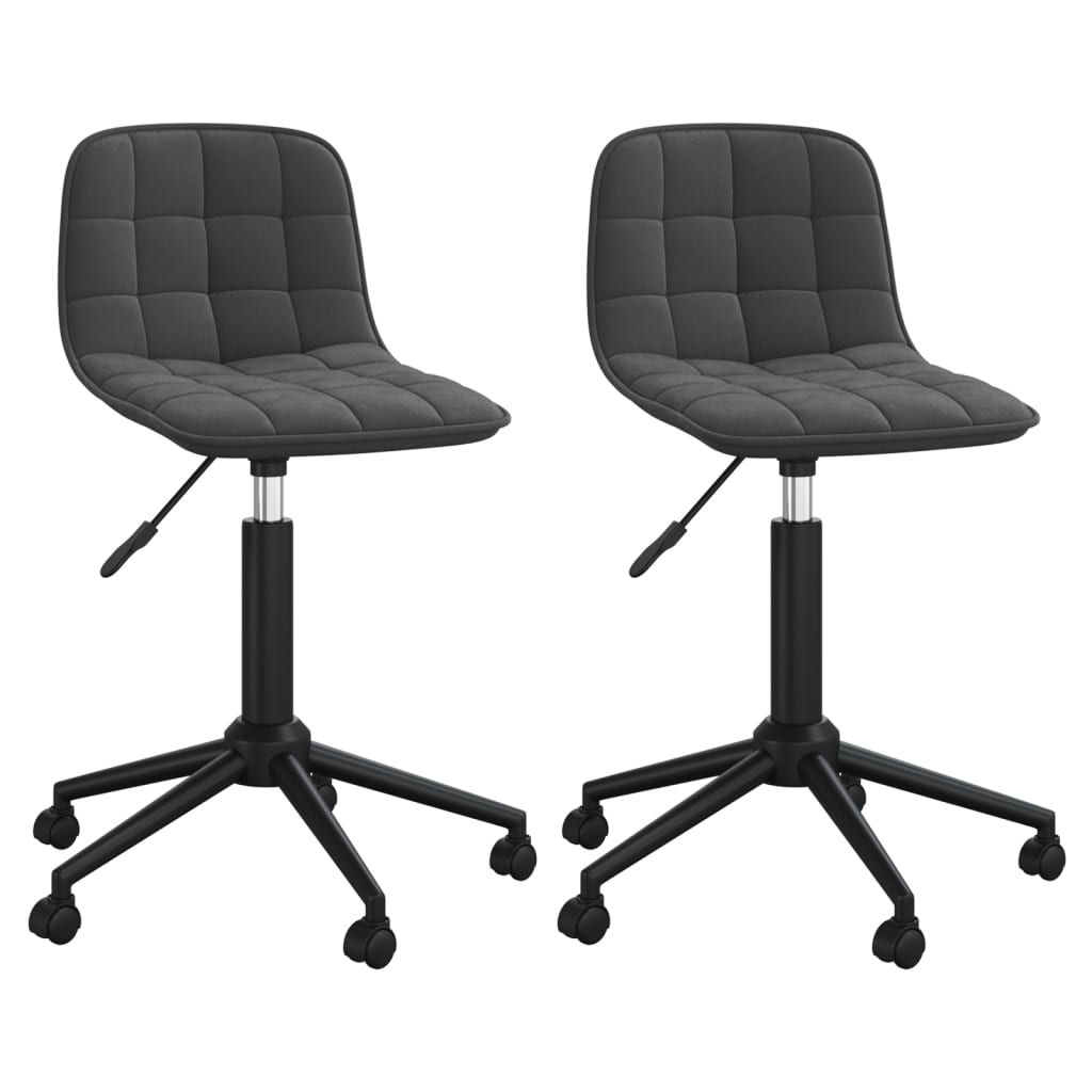 Chaises de salle à manger pivotantes 2 pcs velours