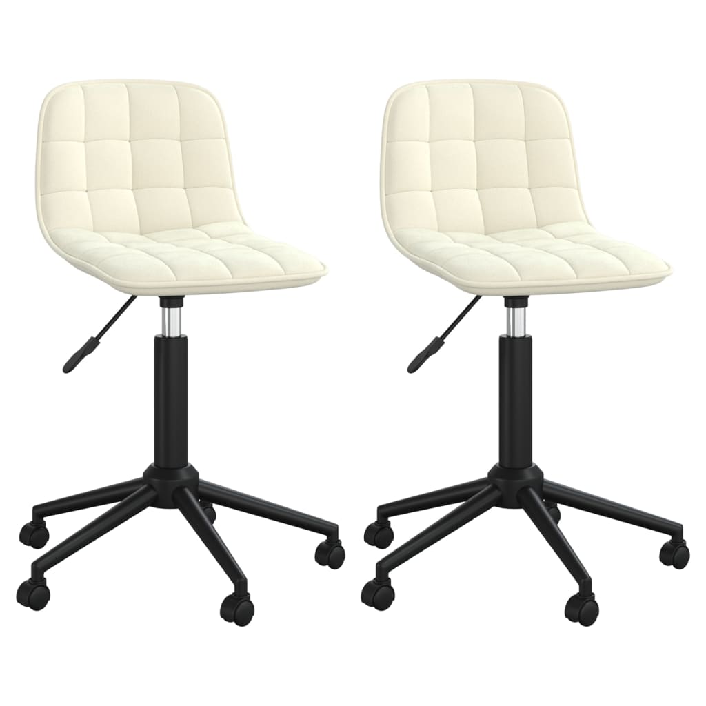 Chaises de salle à manger pivotantes 2 pcs velours