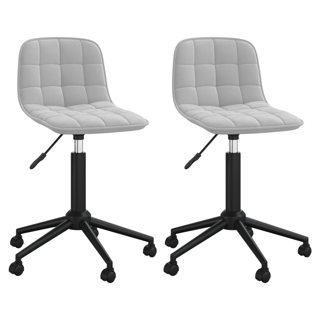 Chaises de salle à manger pivotantes 2 pcs velours