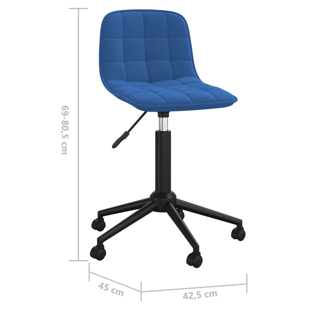 Eetkamerstoelen draaibaar 2 st fluweel