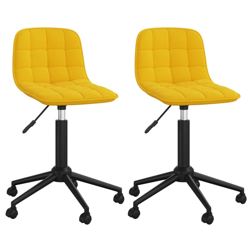 Chaises de salle à manger pivotantes 2 pcs velours