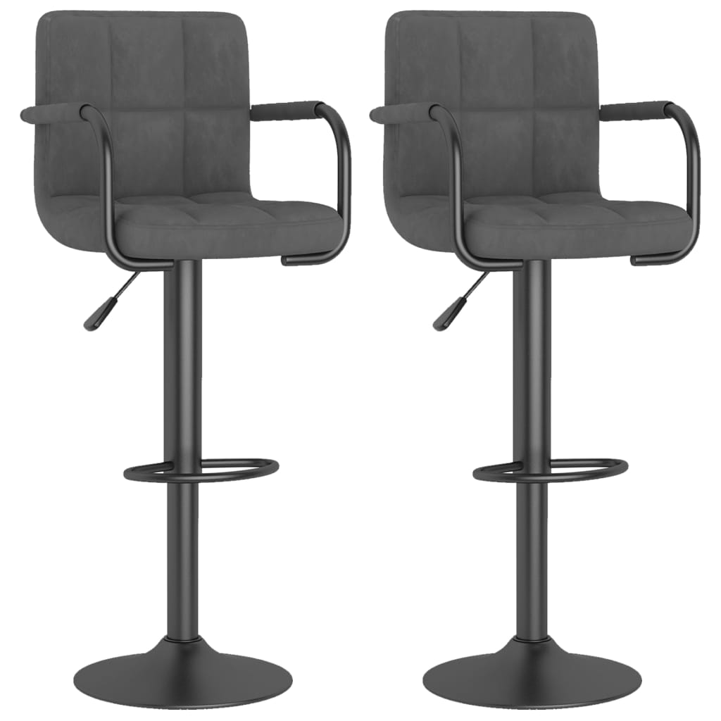 Tabourets de bar 2 pcs velours