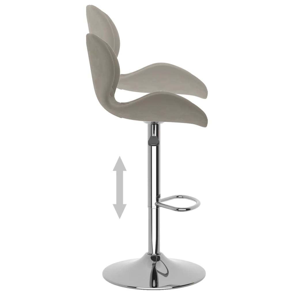 Tabourets de bar 2 pcs velours