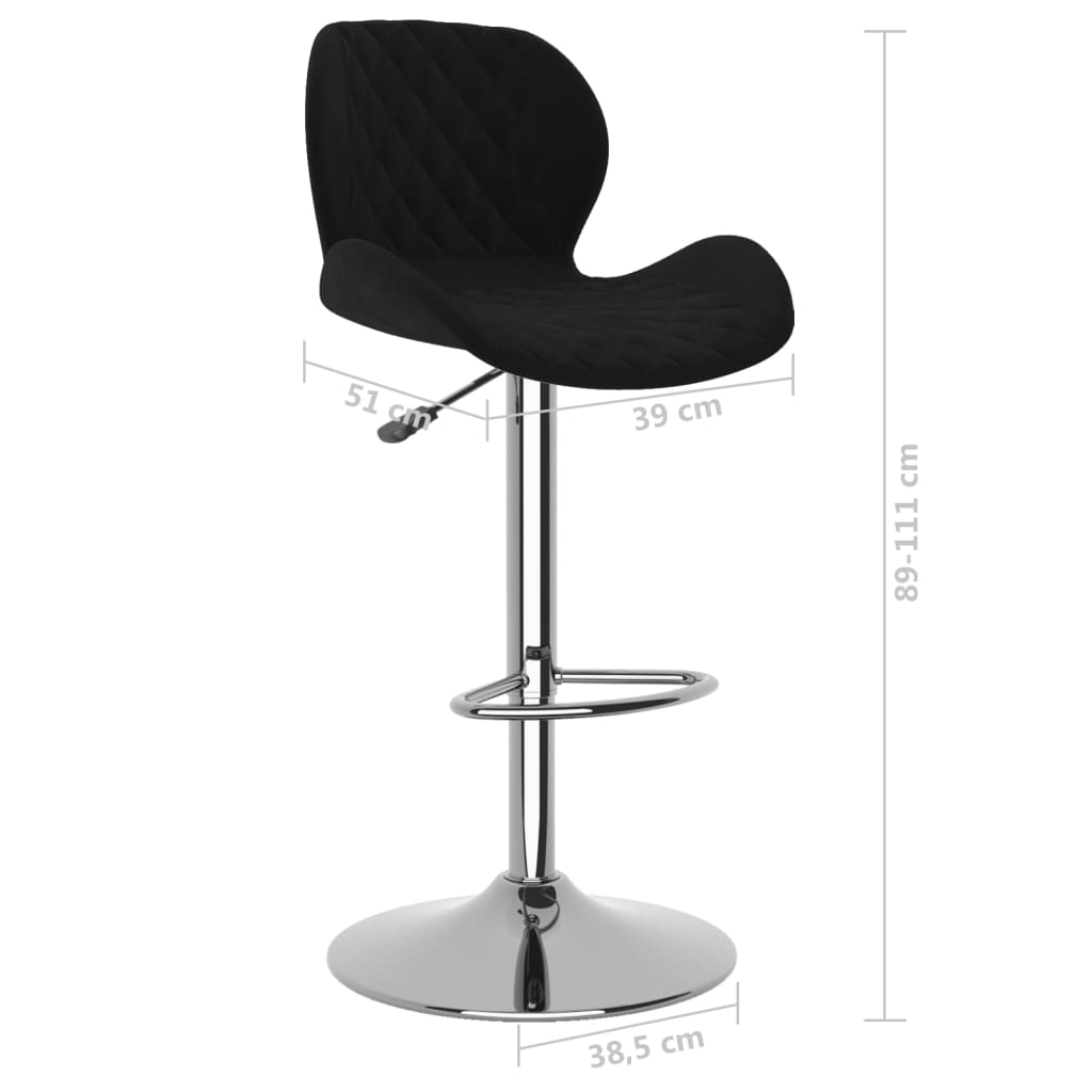 Tabourets de bar 2 pcs velours