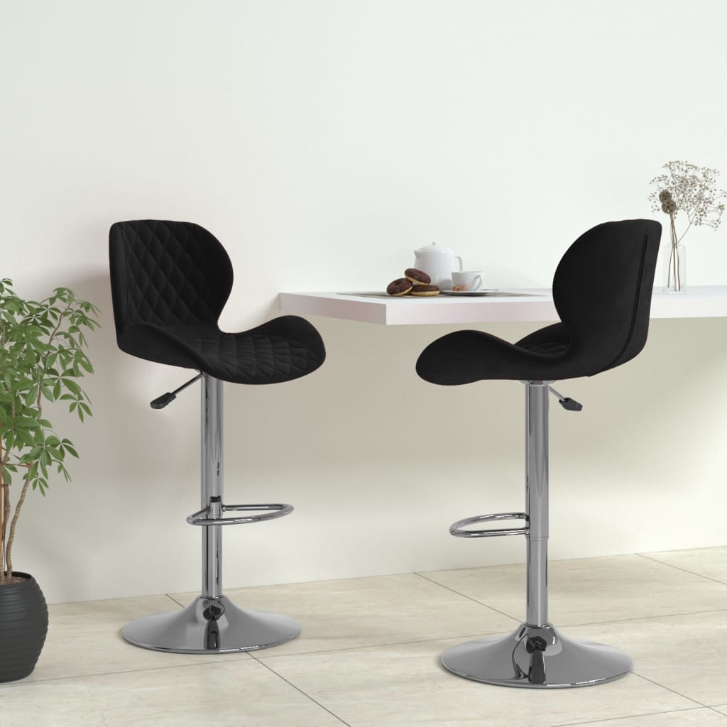 Tabourets de bar 2 pcs velours