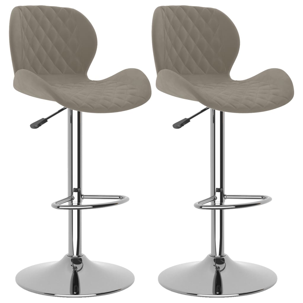 Tabourets de bar 2 pcs velours