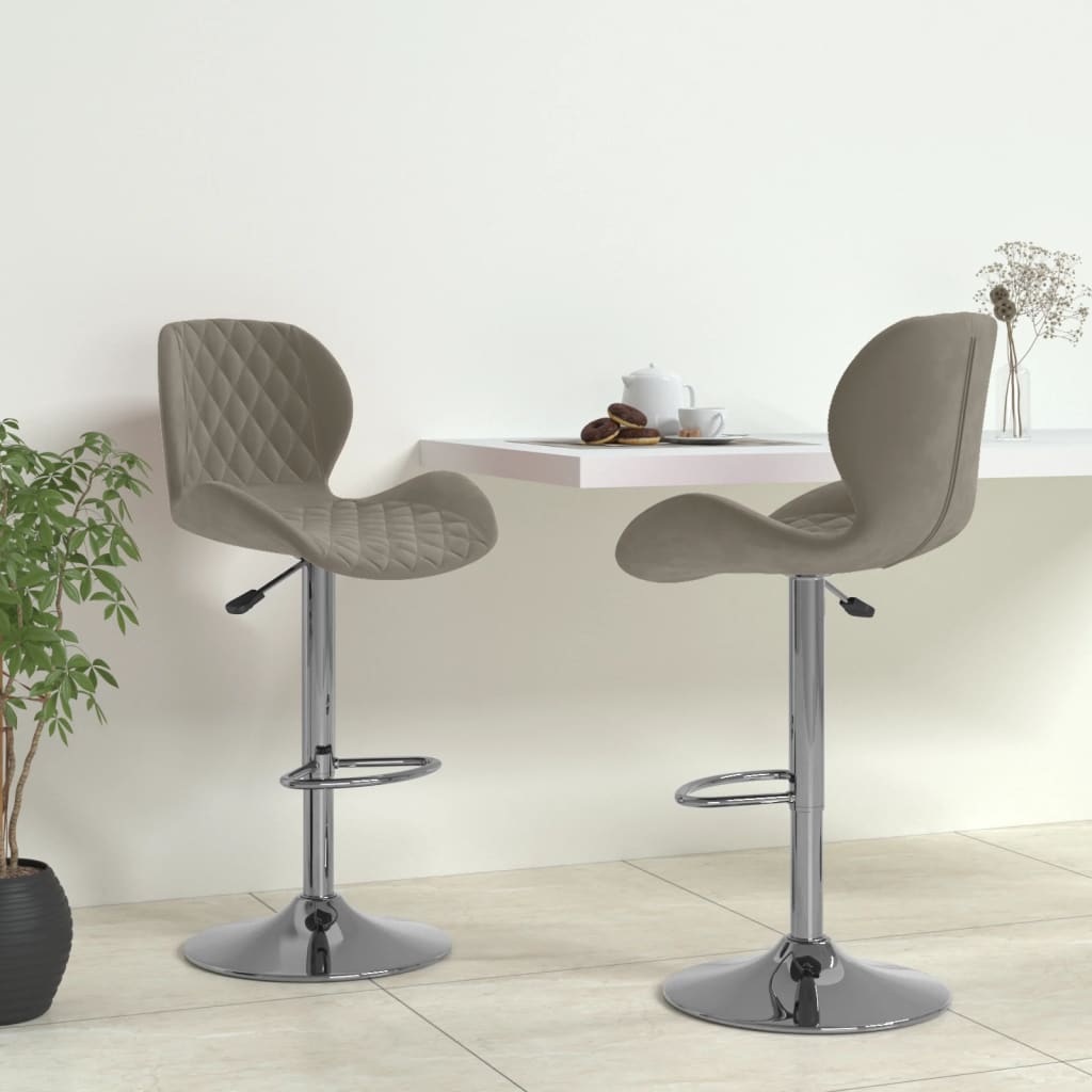 Tabourets de bar 2 pcs velours