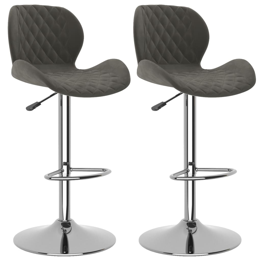 Tabourets de bar 2 pcs velours