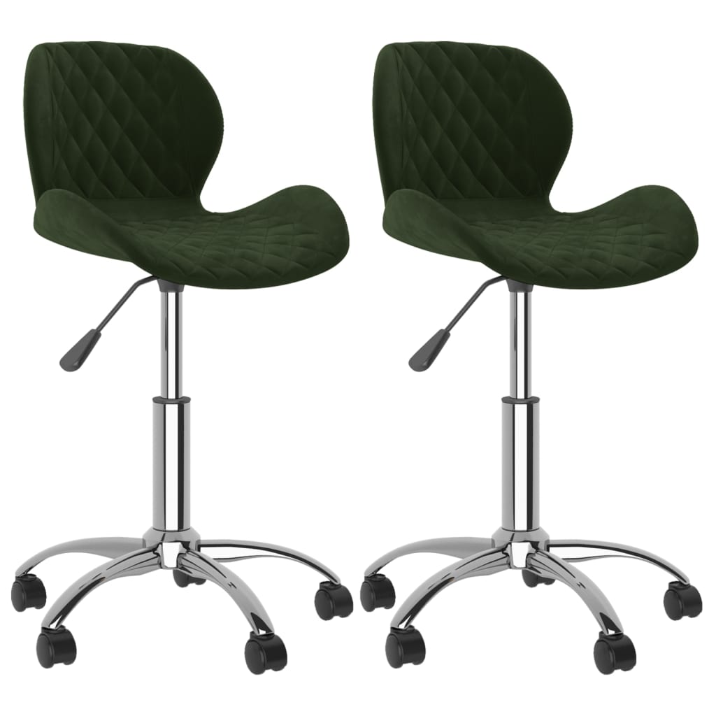 Chaises de salle à manger pivotantes 2 pcs velours marron