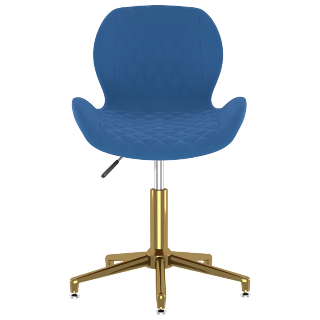 Chaises de salle à manger pivotantes 2 pcs velours bleu