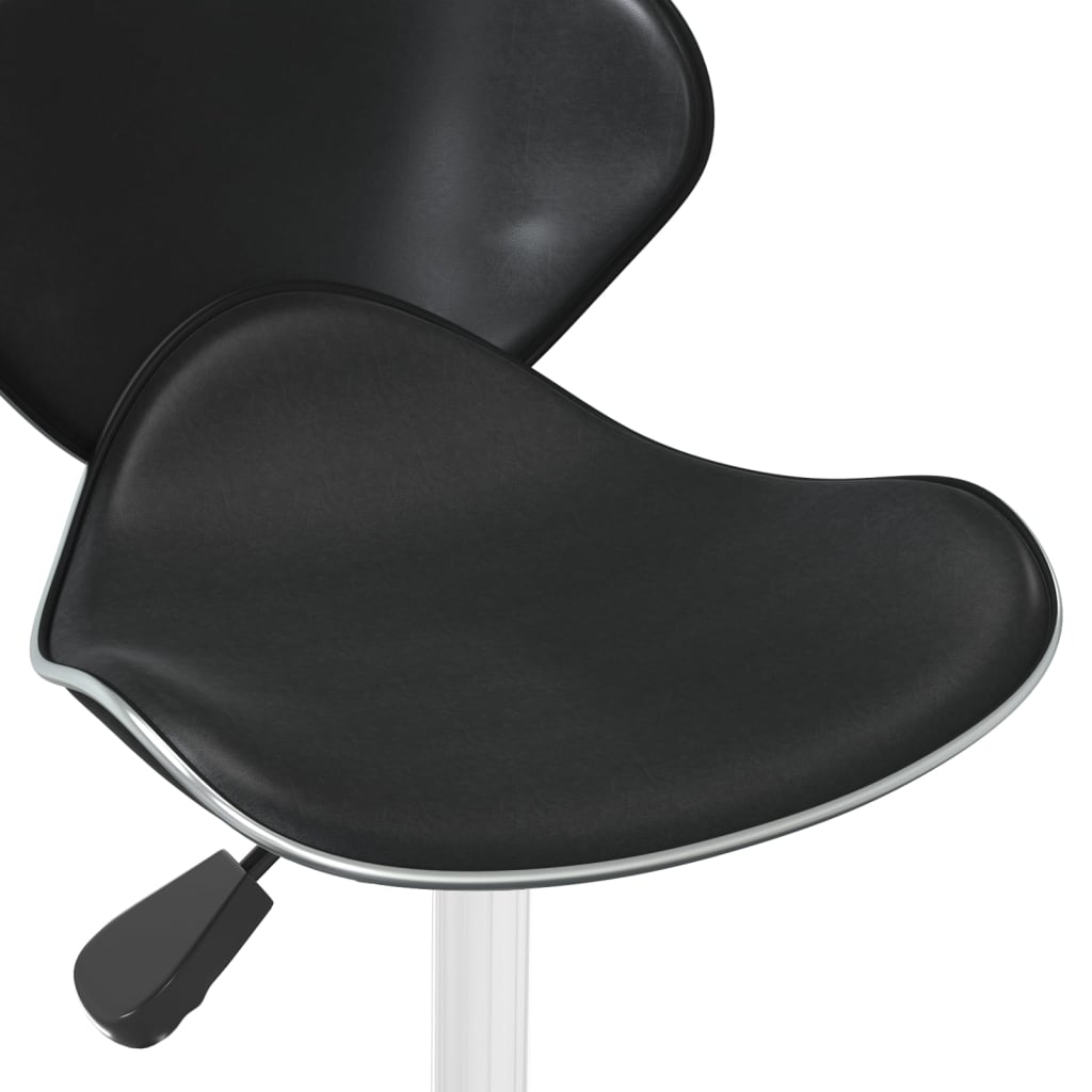 Tabouret de bar simili cuir noir