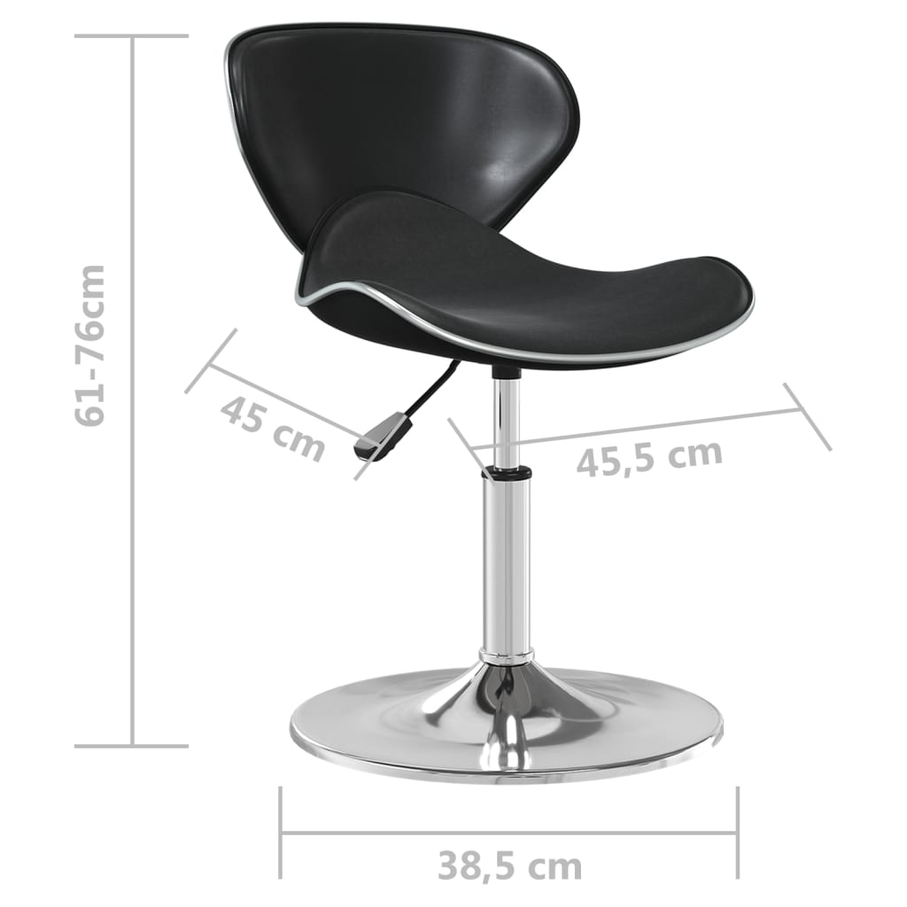 Tabouret de bar simili cuir noir