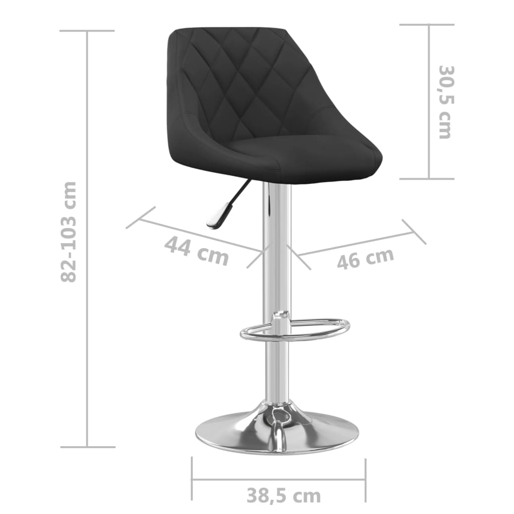 Tabourets de bar 2 pcs velours