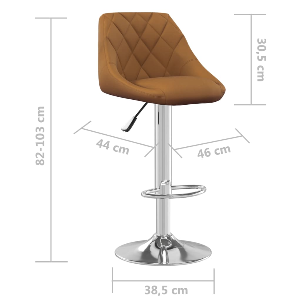 Tabourets de bar 2 pcs velours