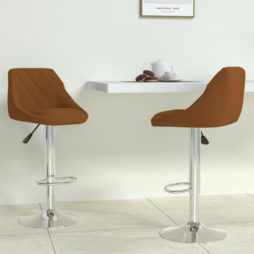 Tabourets de bar 2 pcs velours