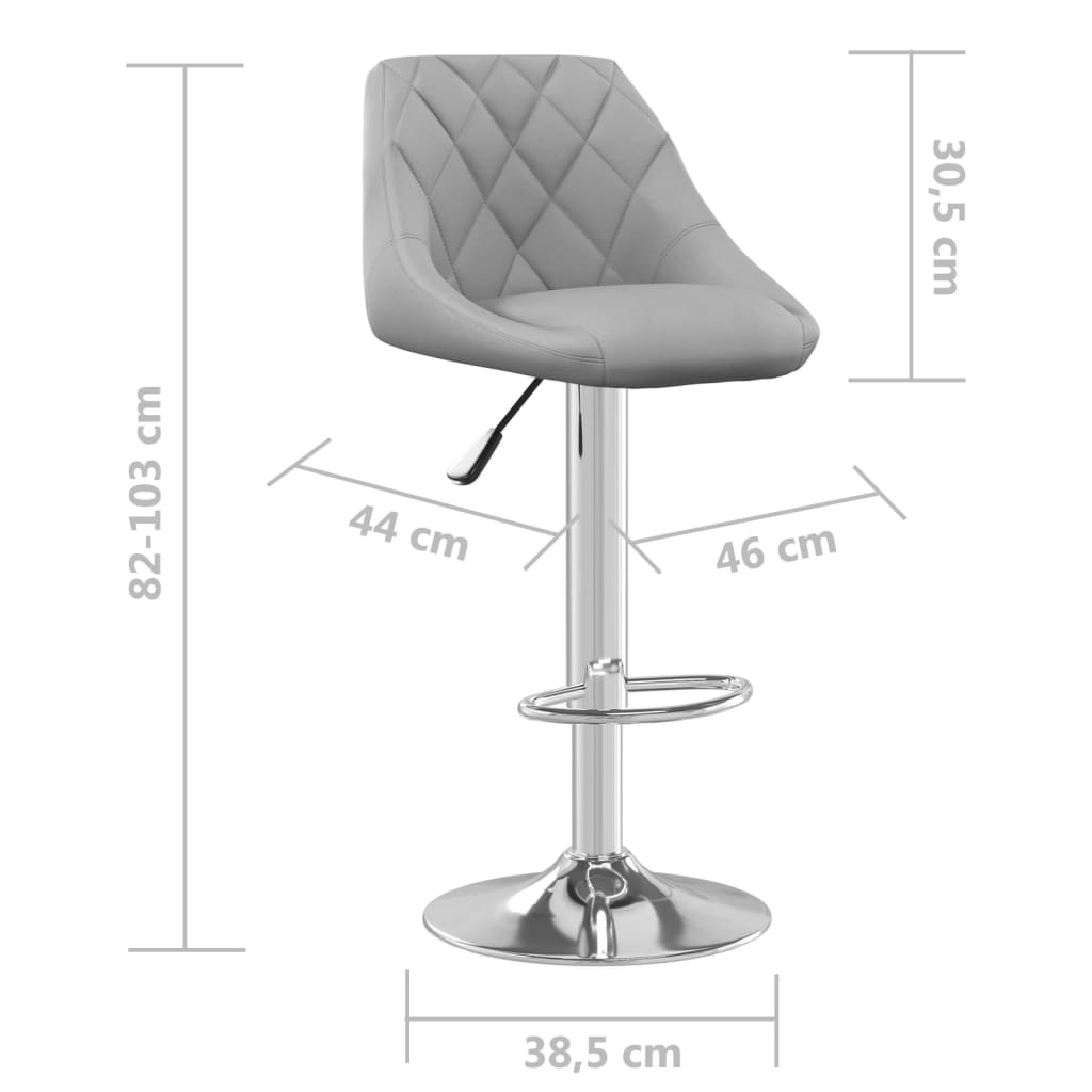 Tabourets de bar 2 pcs velours