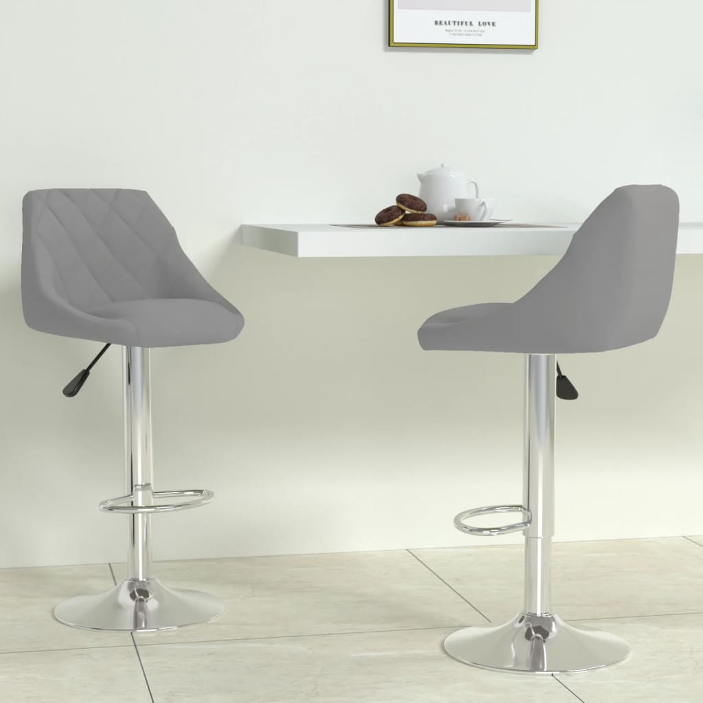 Tabourets de bar 2 pcs velours