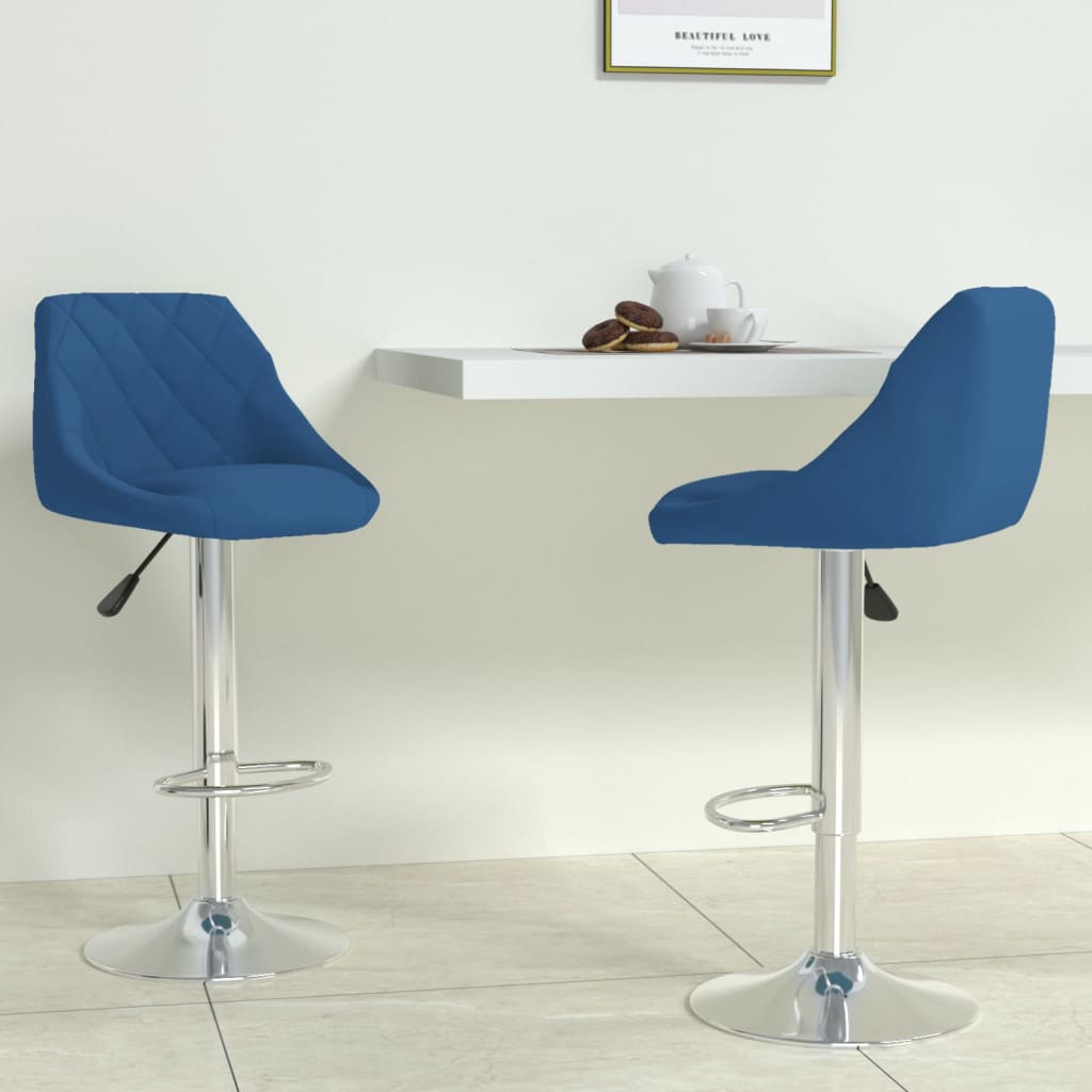 Tabourets de bar 2 pcs velours