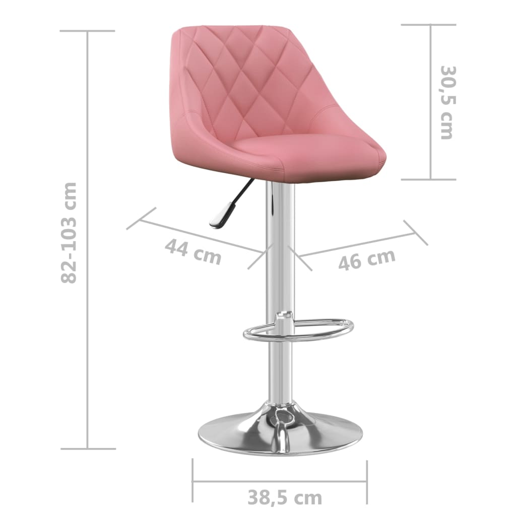 Tabourets de bar 2 pcs velours