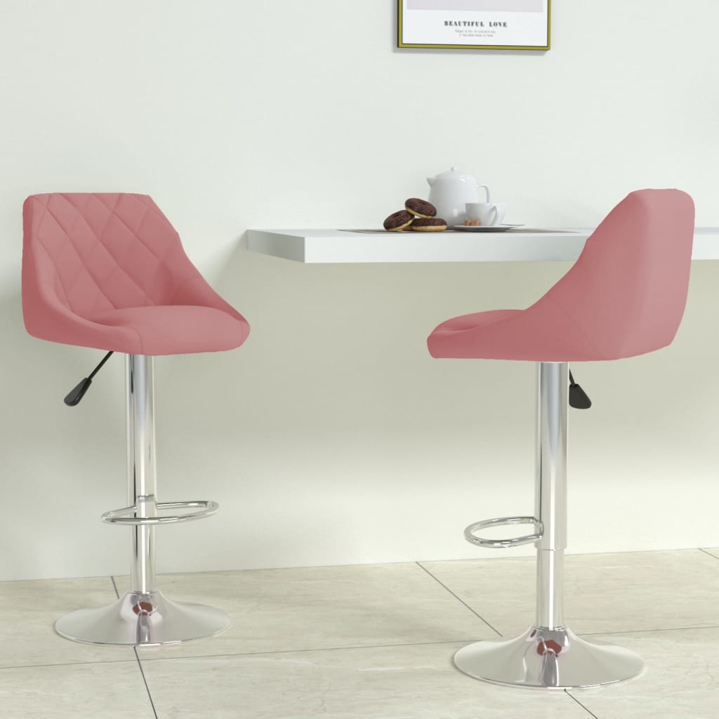 Tabourets de bar 2 pcs velours