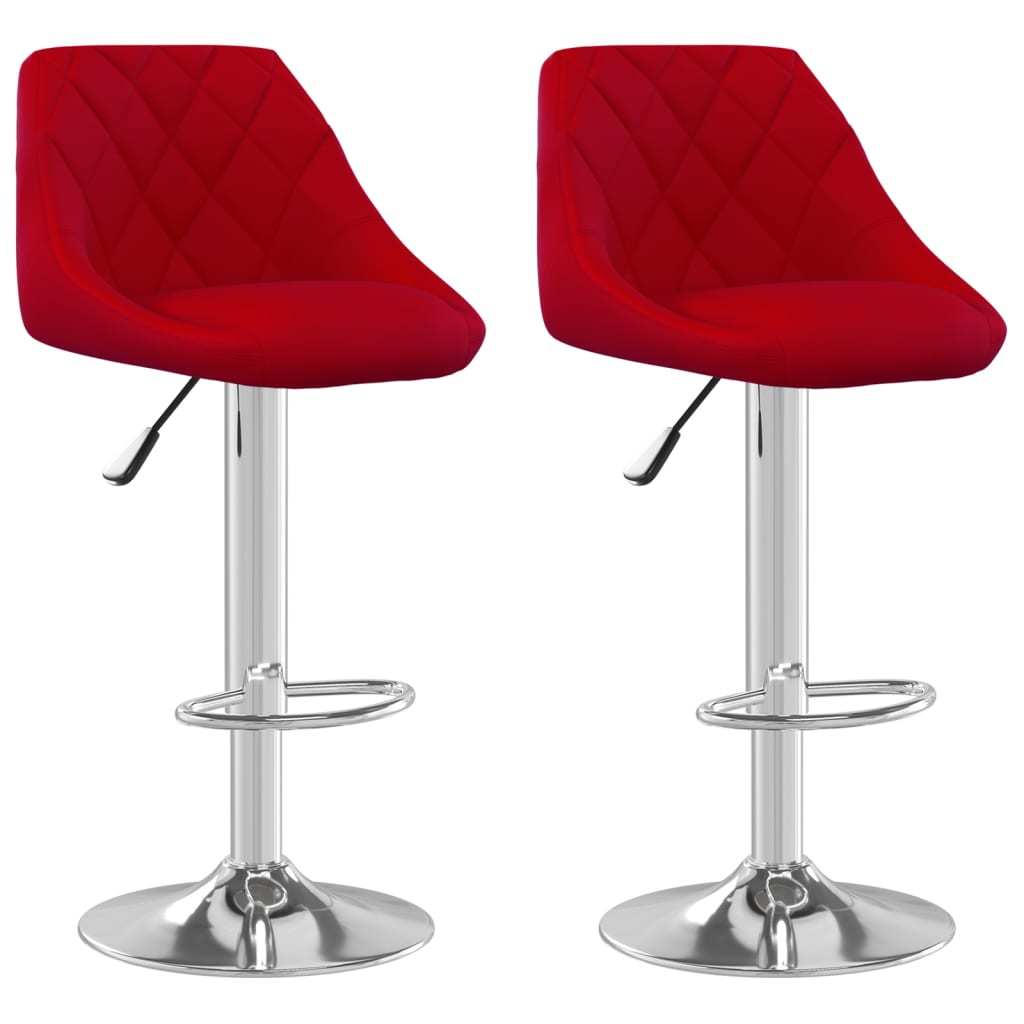 Tabourets de bar 2 pcs velours